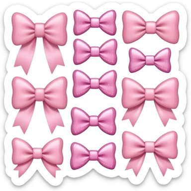 Cute coquette stickers bows, aesthetic girly stickers sticker