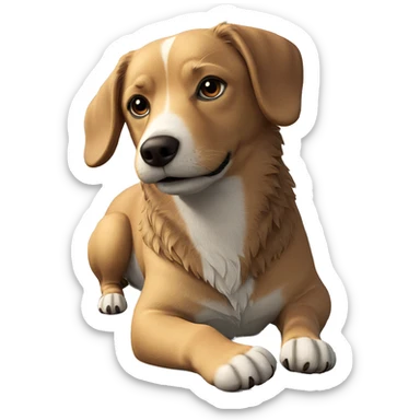 dog enjoying nature day sticker