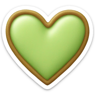 pistachio green Color heart sticker