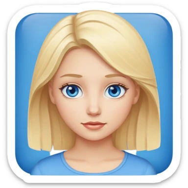 Blonde bimbo girl sticker