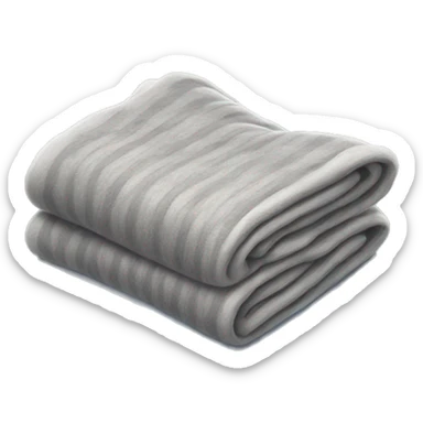 Folded up grey winter blanket sticker