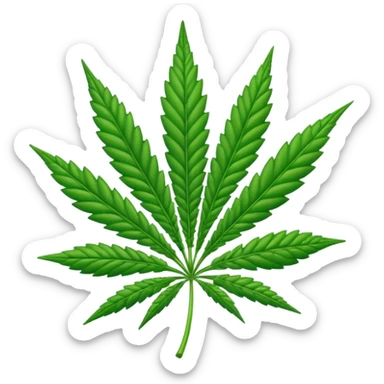 Marihuana hoja sticker