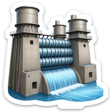 hydroelectric power station sticker