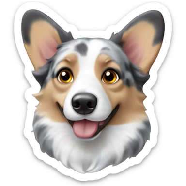 Blue Merle welsh corgi sticker