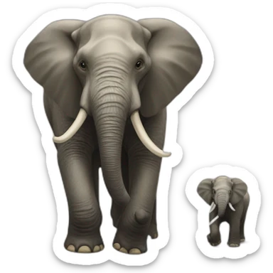 éléphant sur mammouth sticker