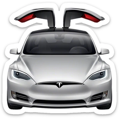 Tesla Model S - Tesla (Model Year: 2022) (Iconic colour: Silver) sticker