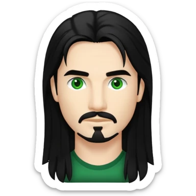 Kevin Richardson green eyes, long black hair sticker