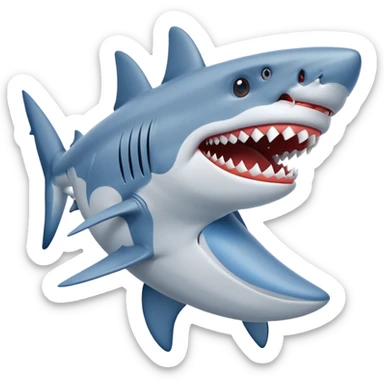 Shark with blue nikes  sticker