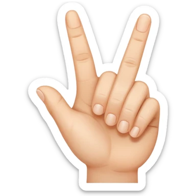 yvl hand sign with the thumb, the index finger and middle finger was ride up sticker