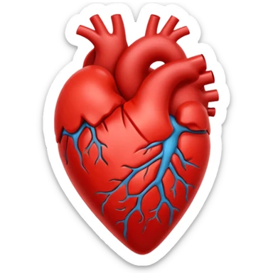 red beating heart sticker