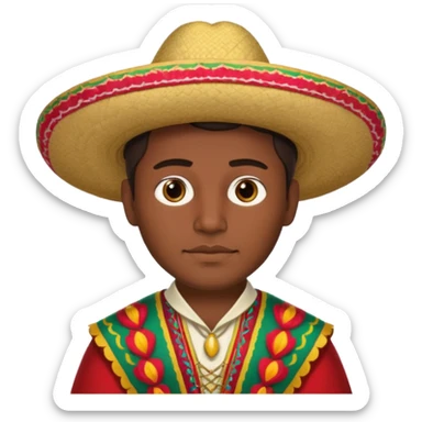 1800's mexican male sticker