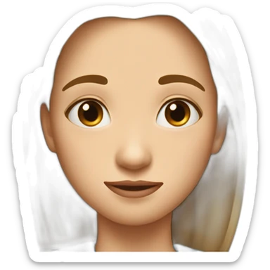 On face a little smile but with lots of tears in eyes sticker