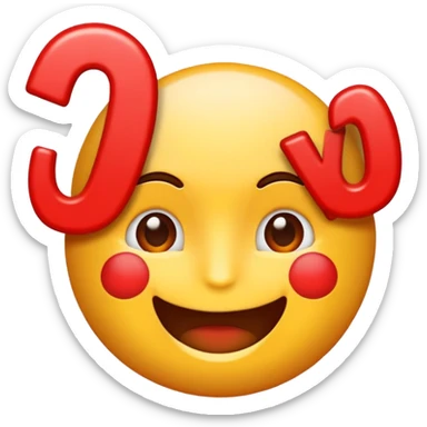 make an emoji saying "vamos" like the 100 emoji, with red letters sticker