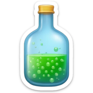 frasco con fórmula química sticker