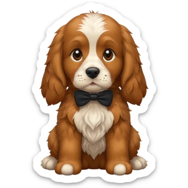 ginger English cocker spaniel sticker