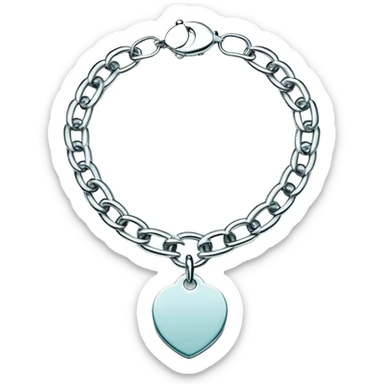 Tiffany big chain silver tag choker necklace “return to Tiffany” sticker