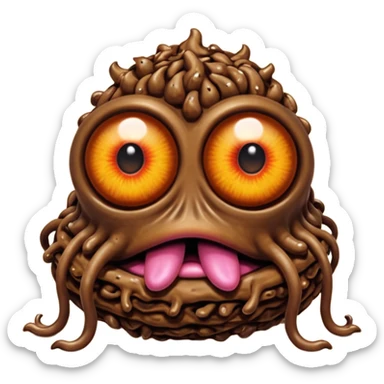 D&D beholder made out of poop sticker