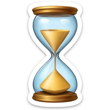 a mix between two emojis - hourglass morphing into checkmark  sticker