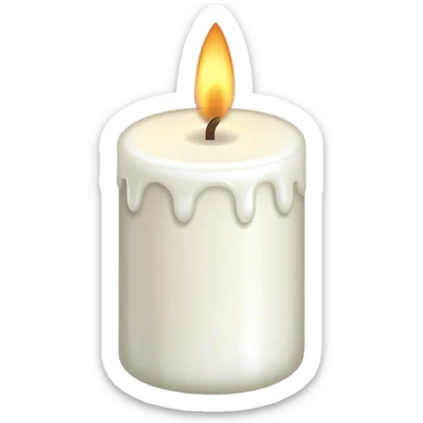 Lit candle sticker