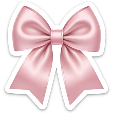 light pink ribbon bow sticker