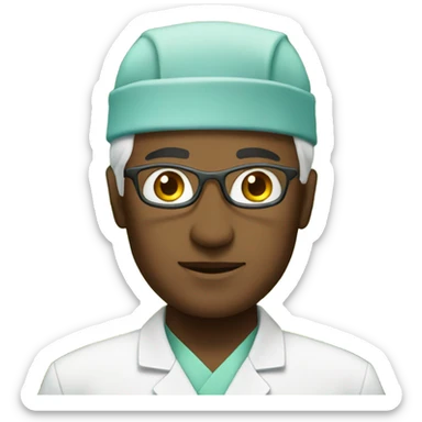 Neurosurgeon in garden sticker