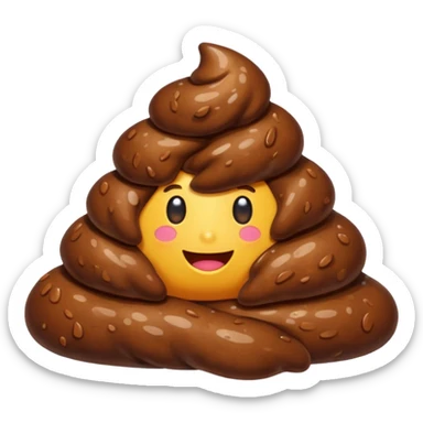 A brown wet poop💩 sticker