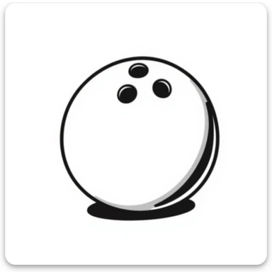 bowling ball bowling ball hand drawn doodle style sticker