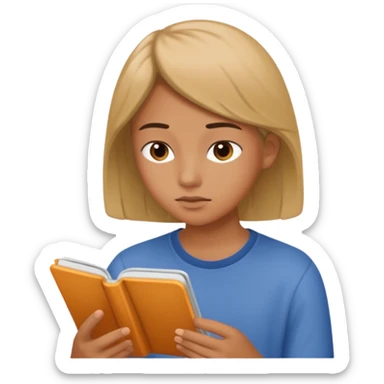 teenager reading a blog sticker