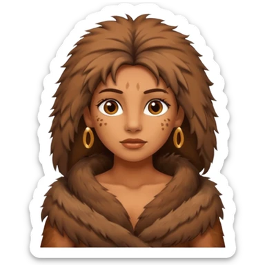 cave woman sticker
