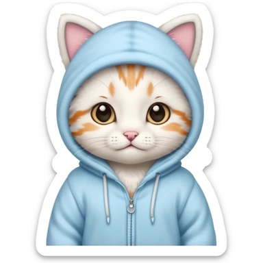 cute baby cat with a onezy sticker