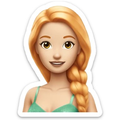 White Barbie fairy ginger sticker