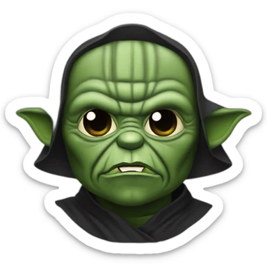 Dark Vador qui embrasse Yoda sticker