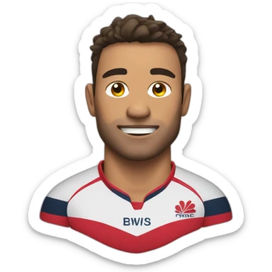 Rugby player sticker