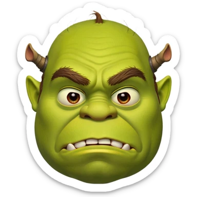 iconic Shrek face sticker