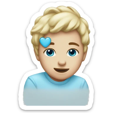 babyblue heart sticker