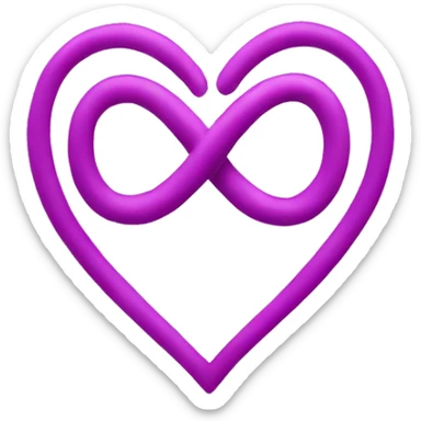 infinity heart sticker