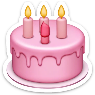 pink cake cute small sticker