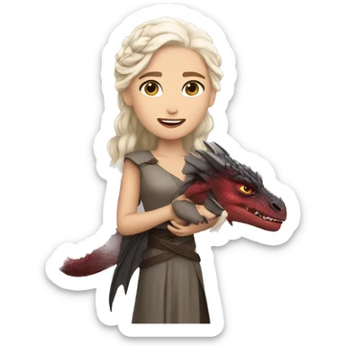 Daenerys with Drogon sticker