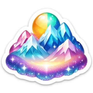  epic divine glistening glossy sparkly shiny glittery scenery  sticker