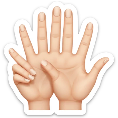3 fingers being held up  sticker