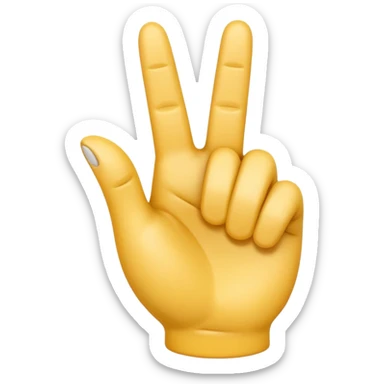 A 3D emoji in iOS emoji aesthetic style of a hand making a trigger-like gesture, with the index finger extended forward and the thumb raised upward, other fingers folded, clean white background, glossy and smooth Apple-style design

 sticker