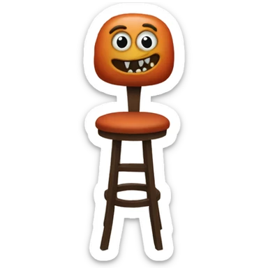 Monster barstool sticker