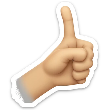 make a hand that is making an L shape with its thumb and pointer finger. sticker