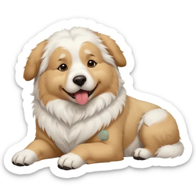 Great Pyrenees Belly Rub Emoji sticker