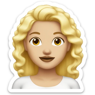 blonde girl plus size  sticker