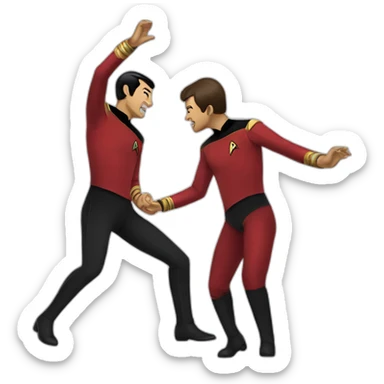 Spok star trek dancing sticker