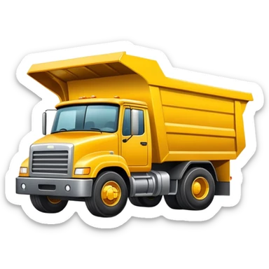 Dump truck with face winking sticker