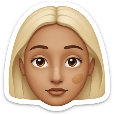 Paint on only nose, half body, ellipse face. sticker