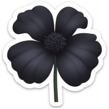 Black flowers sticker