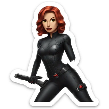 black widow marvel sticker